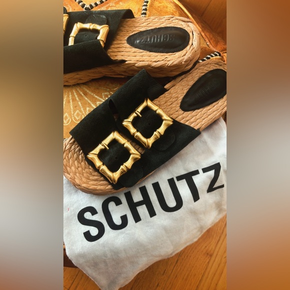 Schutz Raffia Slide Sandals – Size 7 - Picture 4 of 4